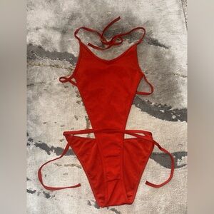 Burnt Orange One Piece Swimsuit